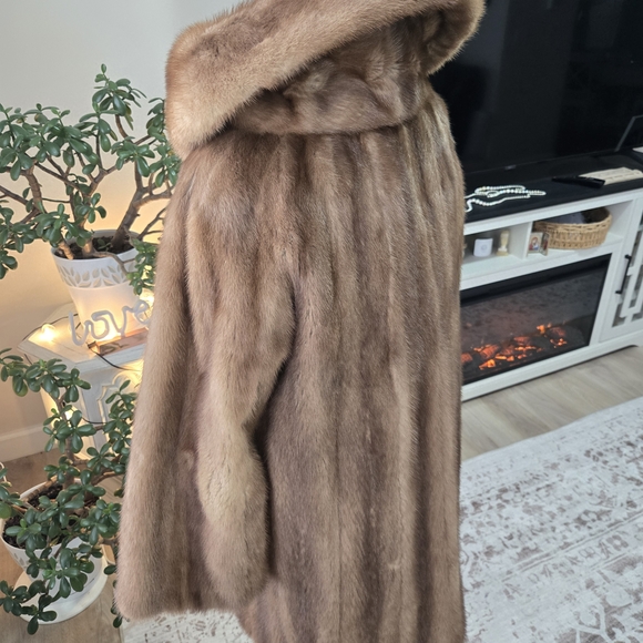 Ntural Mink Fur Vintage Luxury Elegant Brown Fur Coat See Pics For Mesurments - Picture 3 of 16